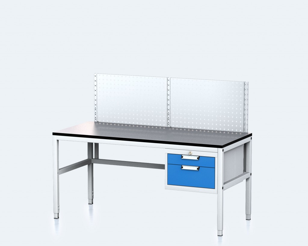 ALGERS Werkbank - 1220 - 1460 x 1600 x 700 - container - perfo